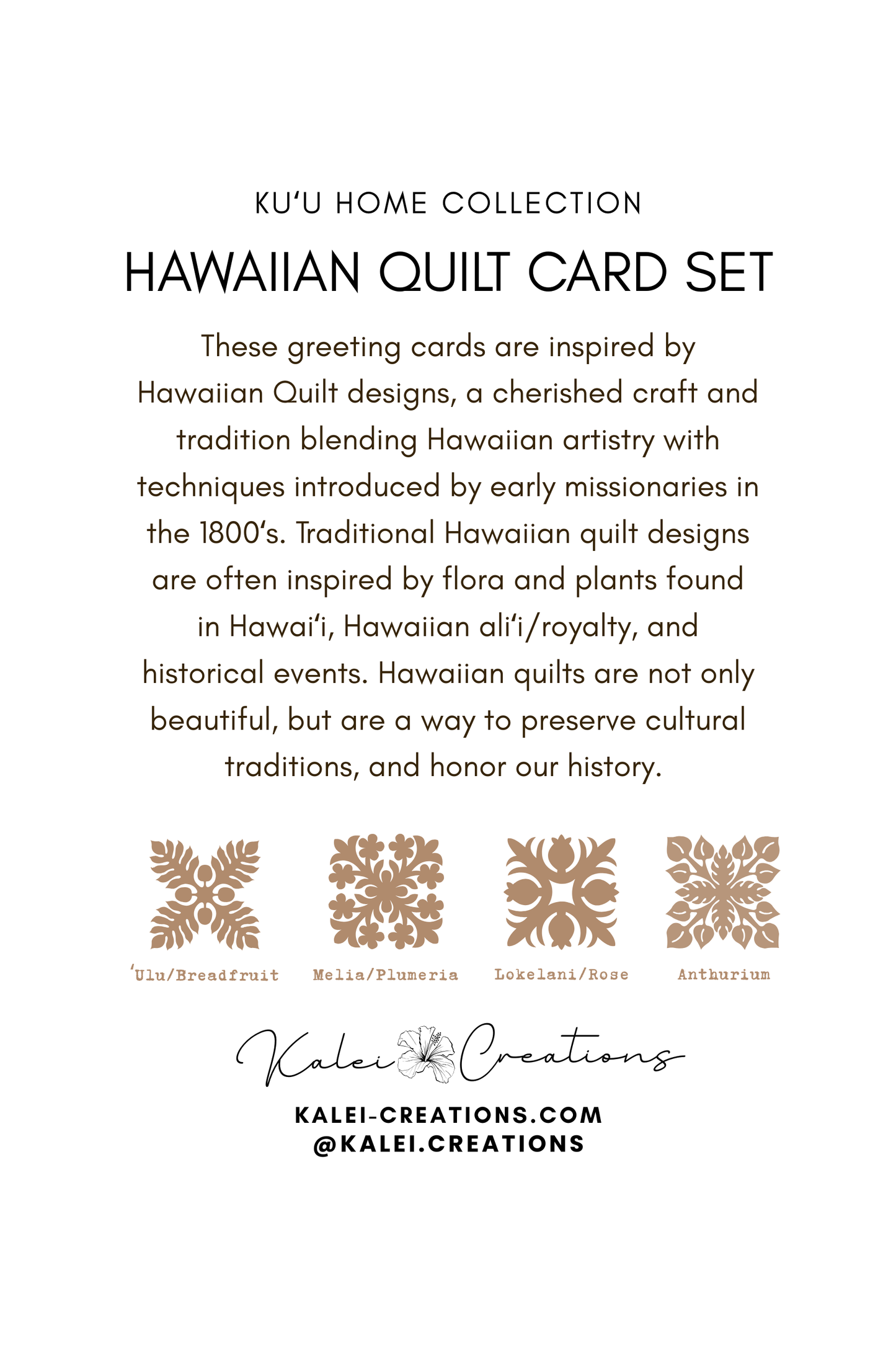 Hawaiian Quilt Greeting Card Set