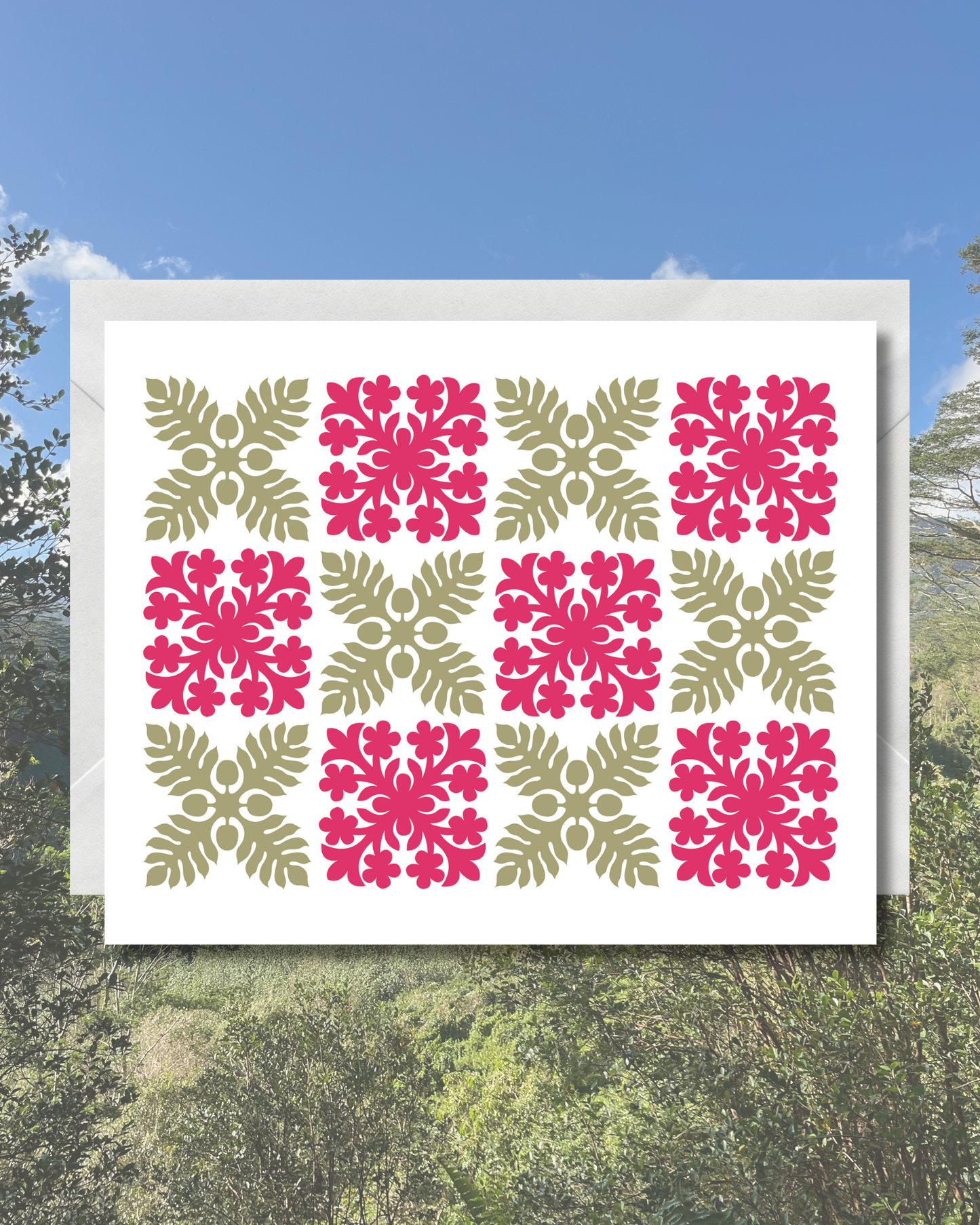 Hawaiian Quilt Greeting Card