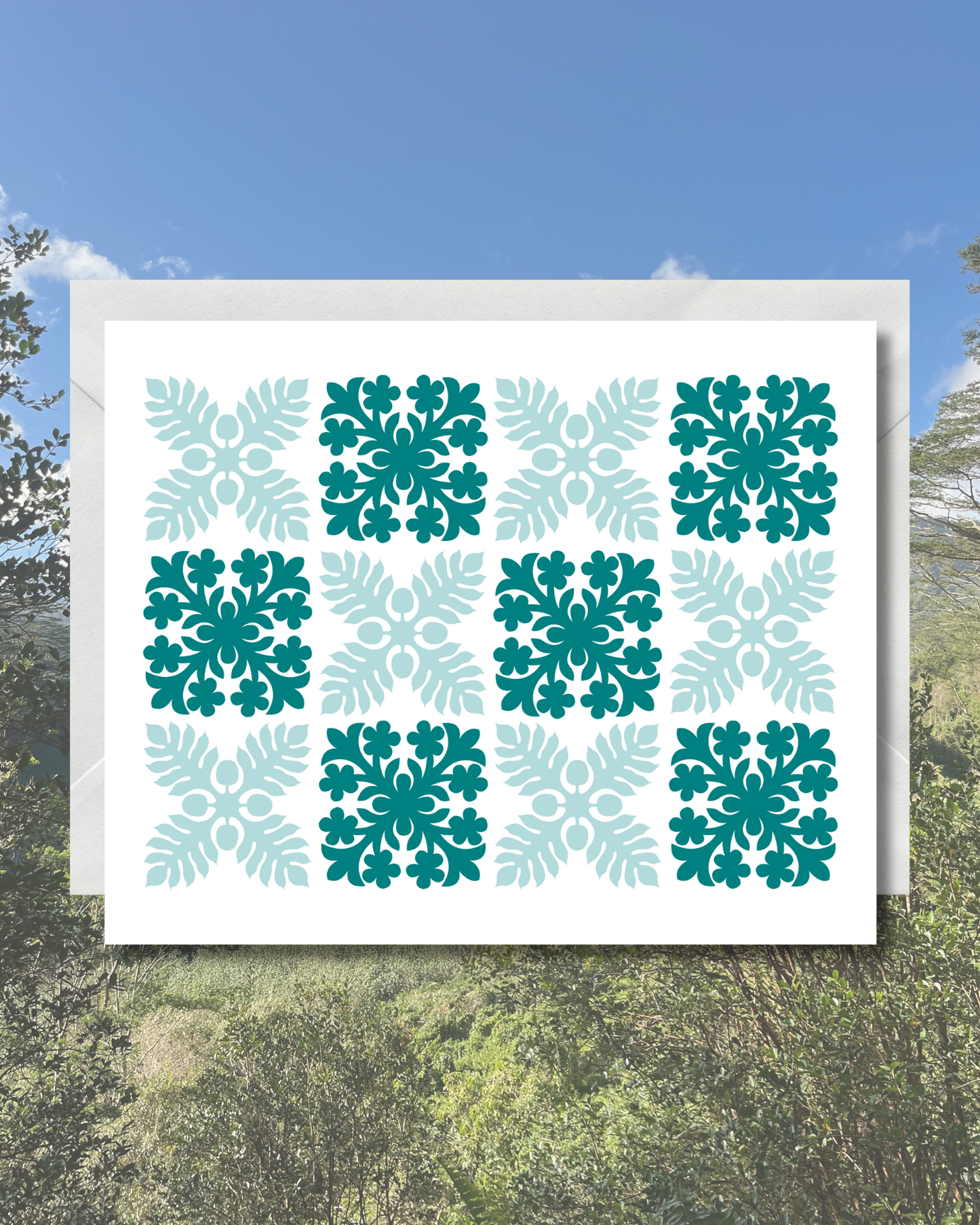 Hawaiian Quilt Greeting Card