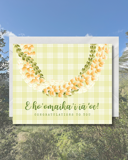 Hoʻomaikaʻi Congratulations Card (Palaka)