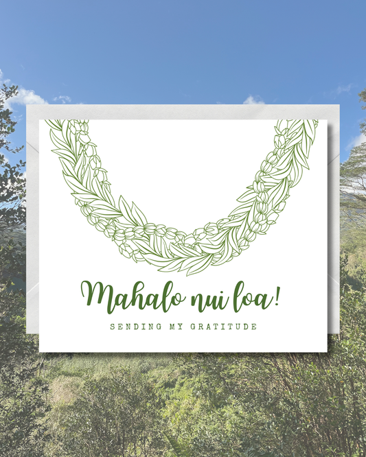 Mahalo Nui Thank You Card