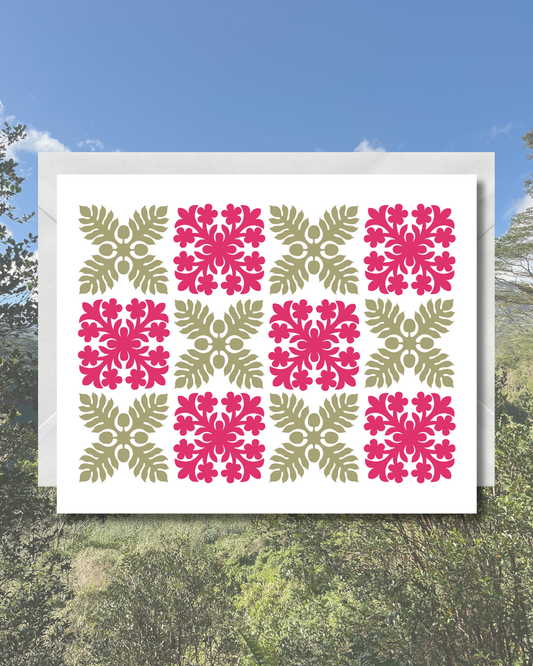 Hawaiian Quilt Greeting Card
