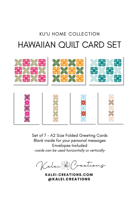 Hawaiian Quilt Greeting Card Set
